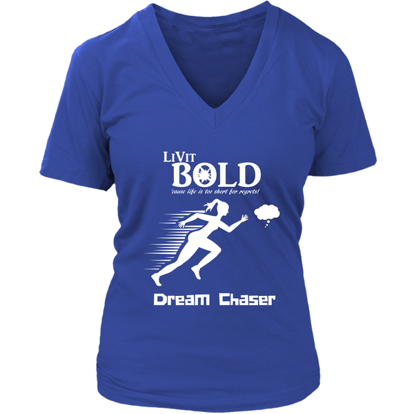 LiVit BOLD District Women's V-Neck Shirt - Dream Chaser - LiVit BOLD