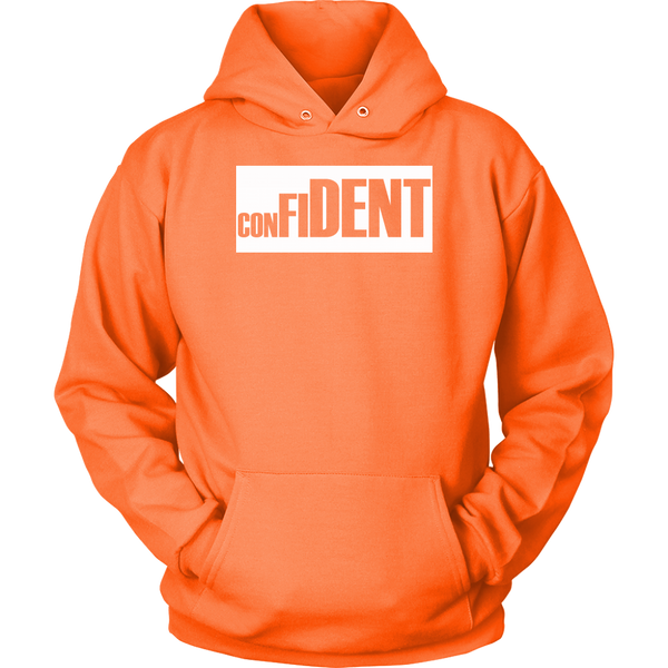 CONFIDENT Front and Back Print Unisex Hoodie - 12 Colors - LiVit BOLD - LiVit BOLD