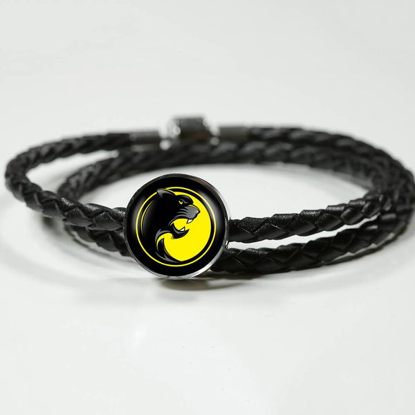 Pantherlete Athletics Woven Leather Charm Bracelet - LiVit BOLD