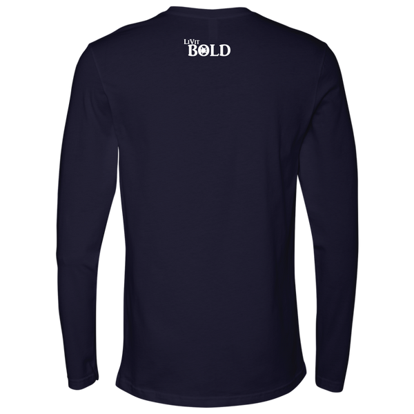CONFIDENT Front and Back Print Men's Long Sleeve Top - 6 Colors- LiVit BOLD - LiVit BOLD