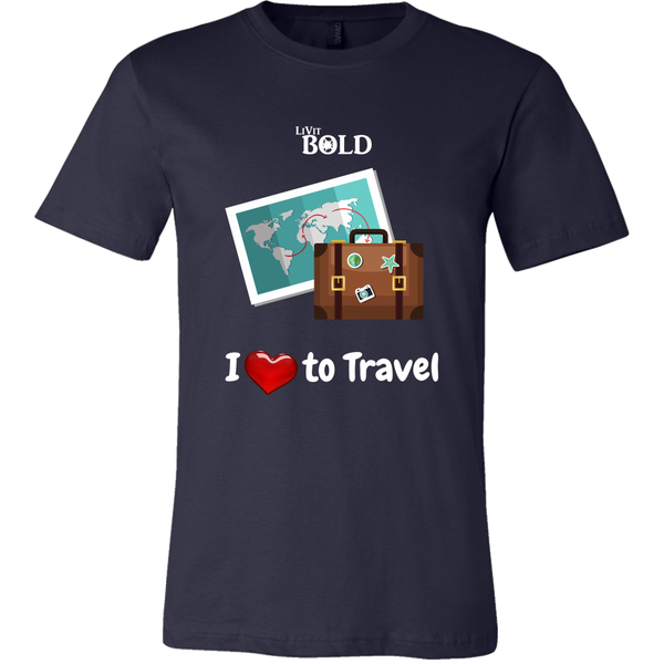 LiVit BOLD Canvas Men's Shirt - I love to Travel - LiVit BOLD
