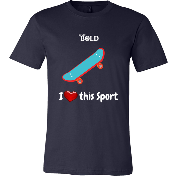 LiVit BOLD Canvas Men's Shirt - I Heart This Sport - Skateboard - LiVit BOLD