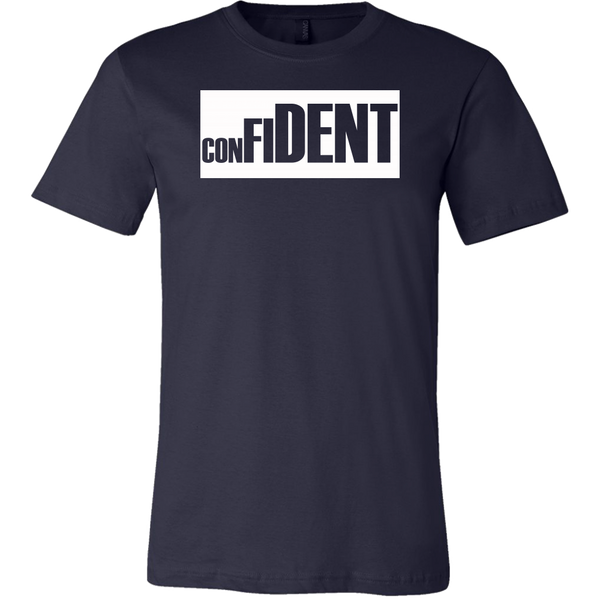 CONFIDENT Front and Back Print Men's T-Shirt - 16 Colors - LiVit BOLD - LiVit BOLD
