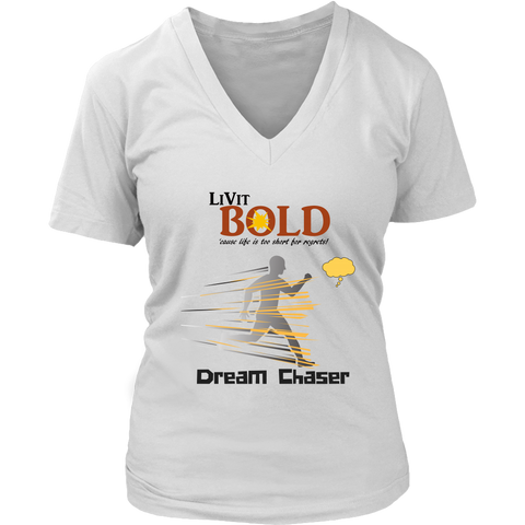 LiVit BOLD District Women's V-Neck Shirt - Dream Chaser - LiVit BOLD