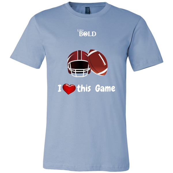 LiVit BOLD Canvas Men's Shirt - I Heart This Game - Football - LiVit BOLD