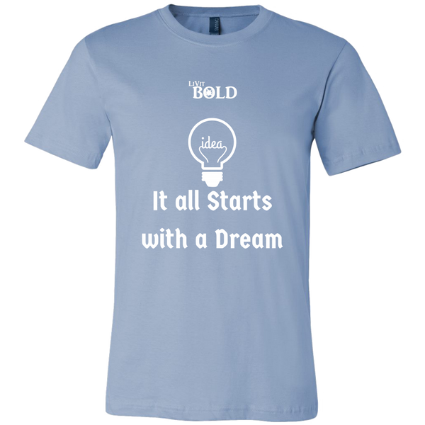 LiVit BOLD Canvas Men's Shirt - It all starts with a dream - LiVit BOLD