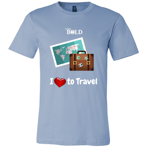 LiVit BOLD Canvas Men's Shirt - I love to Travel - LiVit BOLD