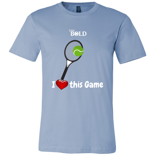 LiVit BOLD Canvas Men's Shirt - I Heart This Game - Tennis - LiVit BOLD