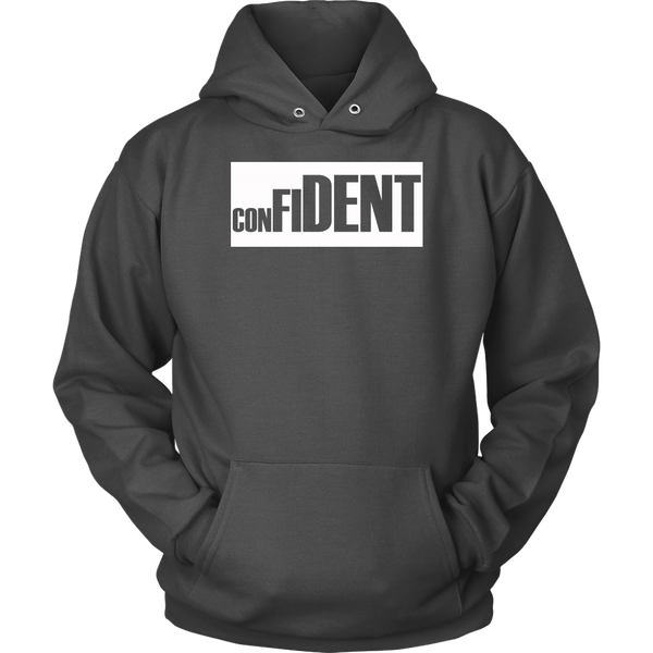 CONFIDENT Front and Back Print Unisex Hoodie - 12 Colors - LiVit BOLD - LiVit BOLD