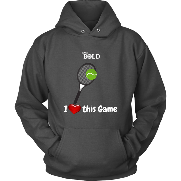 LiVit BOLD Hoodies for Men & Women - I Heart this Game - Tennis - LiVit BOLD