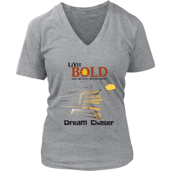 LiVit BOLD District Women's V-Neck Shirt - Dream Chaser - LiVit BOLD