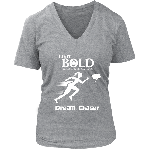 LiVit BOLD District Women's V-Neck Shirt - Dream Chaser - LiVit BOLD