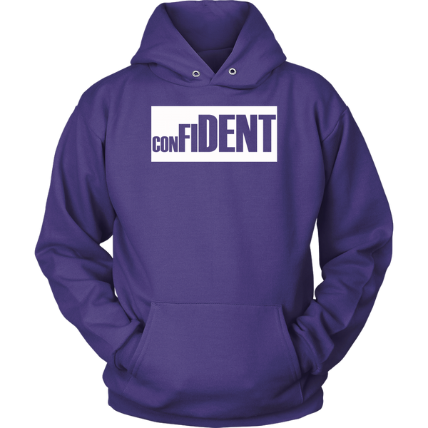 CONFIDENT Front and Back Print Unisex Hoodie - 12 Colors - LiVit BOLD - LiVit BOLD