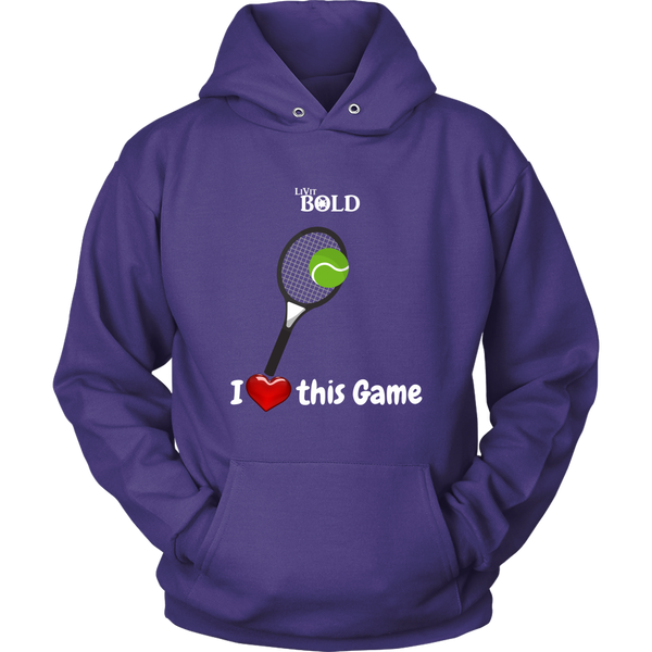 LiVit BOLD Hoodies for Men & Women - I Heart this Game - Tennis - LiVit BOLD