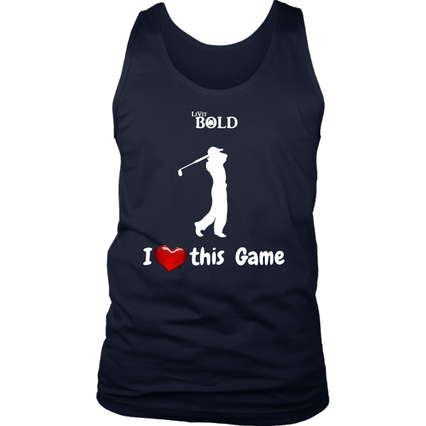 LiVit BOLD District Men's Tank - I Heart this Game - Golf - LiVit BOLD