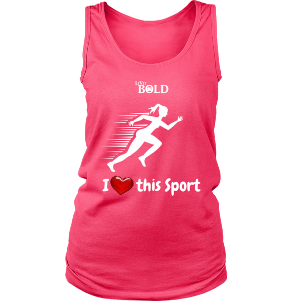 LiVit BOLD District Women's Tank - I heart this Sport - Track & Field - LiVit BOLD