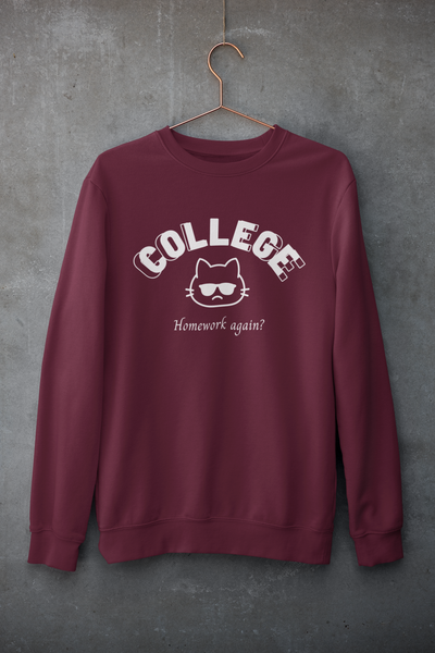 Home Work Again? - College Cat Merch (3 Colors)