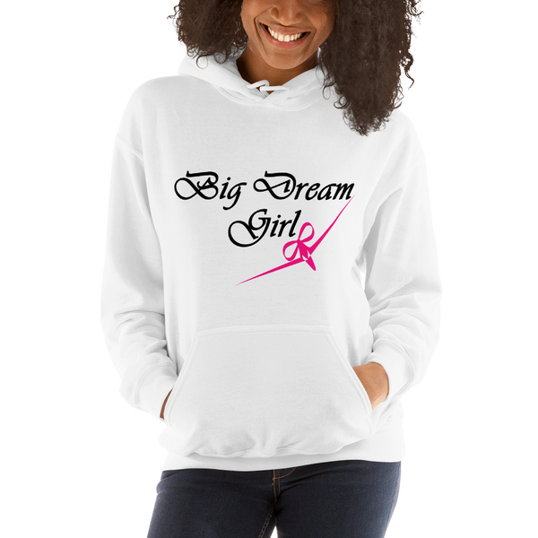 BIG DREAM GIRL - RIBBON BOW PLANE DESIGN - Hooded Sweatshirt - 2 Colors - LiVit BOLD