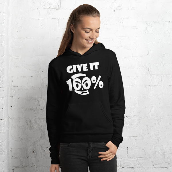 Give It 100% Unisex hoodie - 4 Colors - LiVit BOLD