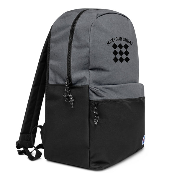 Max Your Great Embroidered Champion Backpack - LiVit BOLD