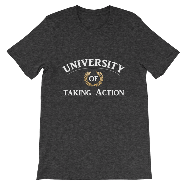 University of Taking Action Short-Sleeve Unisex T-Shirt - 19 Colors - LiVit BOLD - LiVit BOLD