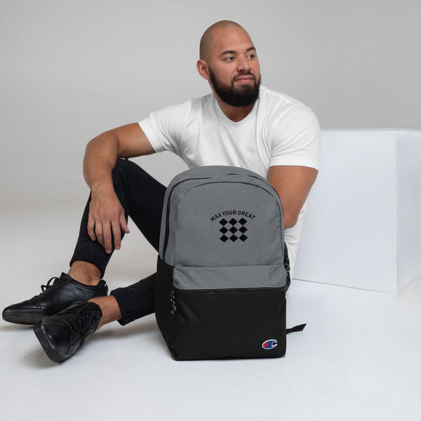 Max Your Great Embroidered Champion Backpack - LiVit BOLD