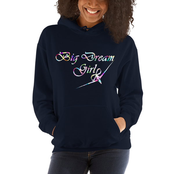 BIG DREAM GIRL - RIBBON BOW PLANE DESIGN - HOODED SWEATSHIRT - 4 COLORS - LiVit BOLD