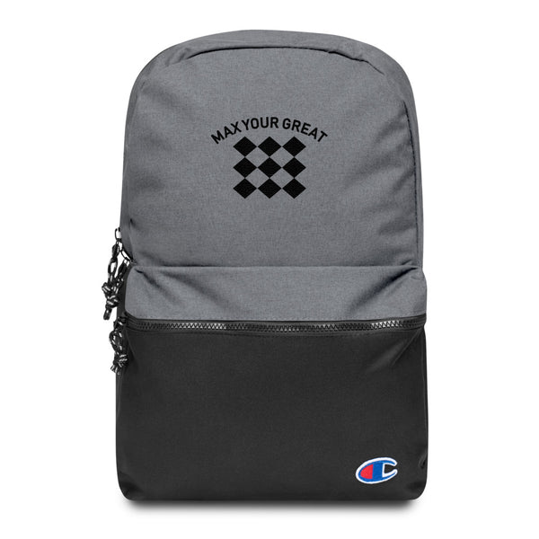 Max Your Great Embroidered Champion Backpack - LiVit BOLD