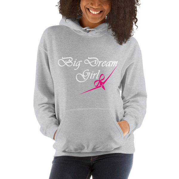 BIG DREAM GIRL - RIBBON BOW PLANE DESIGN - HOODED SWEATSHIRT - 3 COLORS - LiVit BOLD