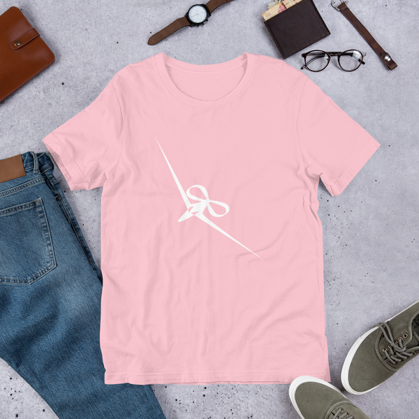 Big Dream Girl Ribbon Bow Plane Design Short-Sleeve Unisex T-Shirt - 8 Colors - LiVit BOLD