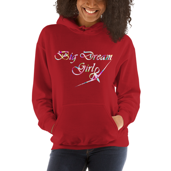 BIG DREAM GIRL - RIBBON BOW PLANE DESIGN - HOODED SWEATSHIRT - 4 COLORS - LiVit BOLD