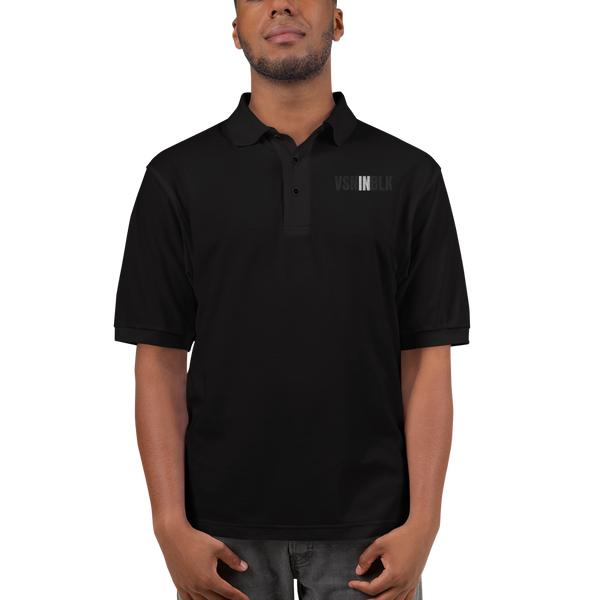 VSNINBLK Men's Premium Polo - Black - LiVit BOLD