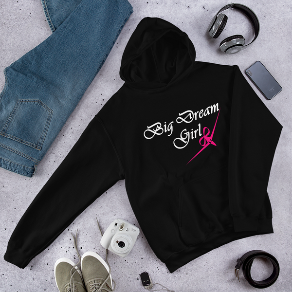 BIG DREAM GIRL - RIBBON BOW PLANE DESIGN - HOODED SWEATSHIRT - 3 COLORS - LiVit BOLD