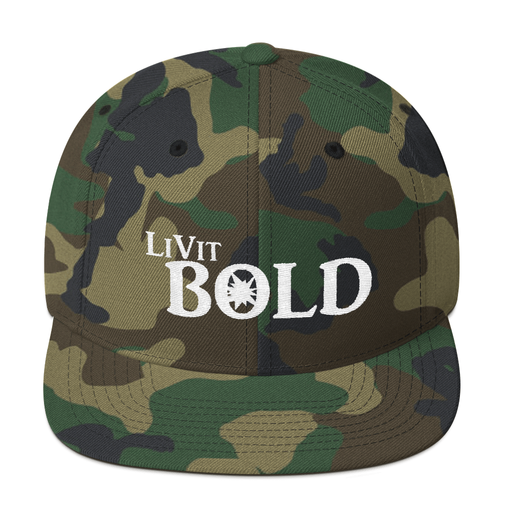 LiVit BOLD Snapback Hat - Army Style Collection - LiVit BOLD