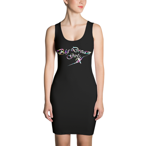 Big Dream Girl Sublimation Cut & Sew Dress - Black - LiVit BOLD