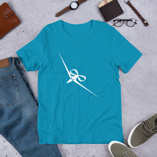 Big Dream Girl Ribbon Bow Plane Design Short-Sleeve Unisex T-Shirt - 8 Colors - LiVit BOLD
