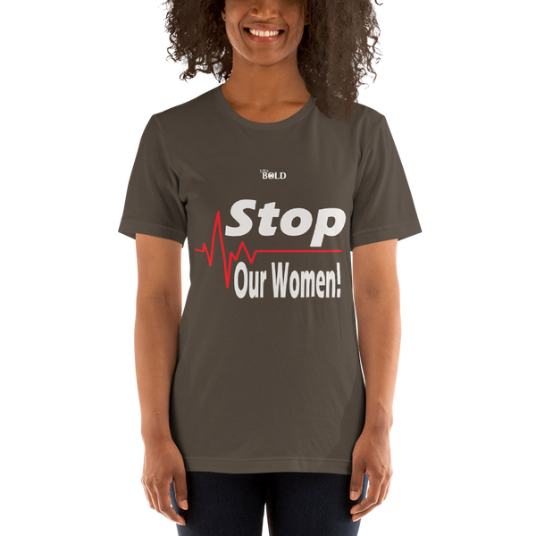 STOP harming our Women - Short-Sleeve Unisex T-Shirt - 15 Colors - LiVit BOLD - LiVit BOLD