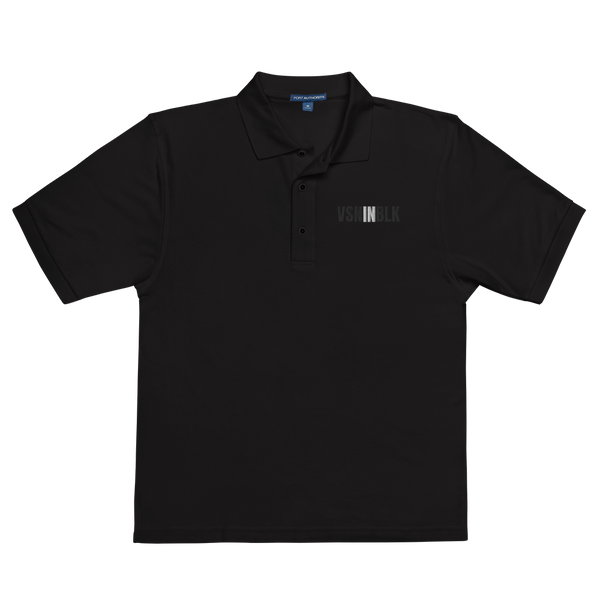 VSNINBLK Men's Premium Polo - Black - LiVit BOLD