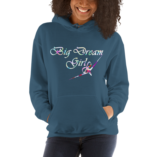 BIG DREAM GIRL - RIBBON BOW PLANE DESIGN - HOODED SWEATSHIRT - 4 COLORS - LiVit BOLD