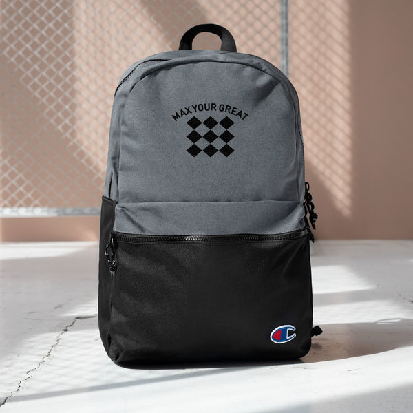 Max Your Great Embroidered Champion Backpack - LiVit BOLD