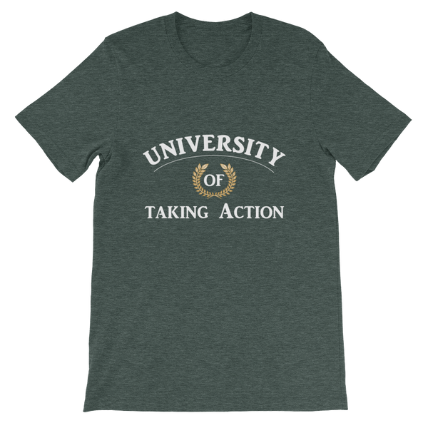 University of Taking Action Short-Sleeve Unisex T-Shirt - 19 Colors - LiVit BOLD - LiVit BOLD