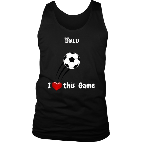 LiVit BOLD District Men's Tank - I Heart this Game - Soccer - LiVit BOLD