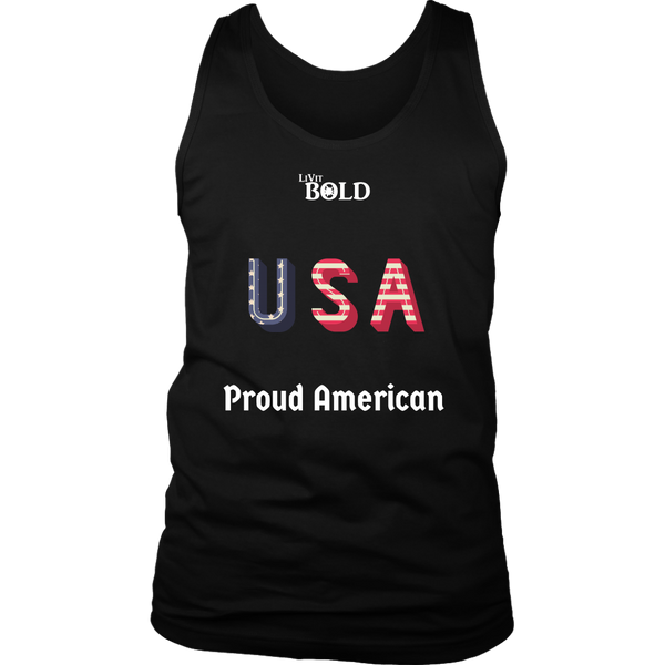 LiVit BOLD District Men's Tank - Proud American - LiVit BOLD