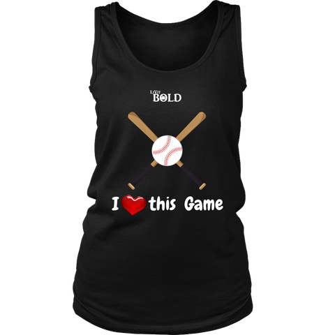 LiVit BOLD District Women's Tank - I Heart this Game - Baseball - LiVit BOLD
