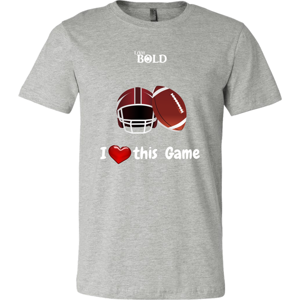 LiVit BOLD Canvas Men's Shirt - I Heart This Game - Football - LiVit BOLD