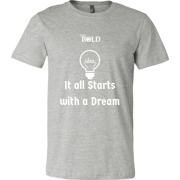 LiVit BOLD Canvas Men's Shirt - It all starts with a dream - LiVit BOLD