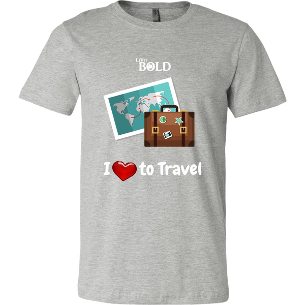 LiVit BOLD Canvas Men's Shirt - I love to Travel - LiVit BOLD