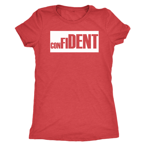 CONFIDENT Front and Back Print Women's Top - 10 Colors - LiVit BOLD - LiVit BOLD