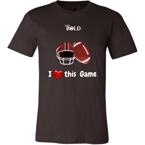 LiVit BOLD Canvas Men's Shirt - I Heart This Game - Football - LiVit BOLD