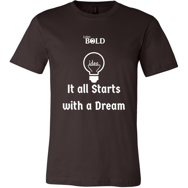 LiVit BOLD Canvas Men's Shirt - It all starts with a dream - LiVit BOLD